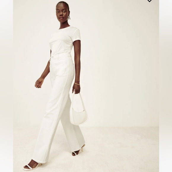 Reformation- Alyssa High Rise Wide Leg Long Jeans - Picture 3 of 4